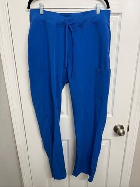 Mandala Blue 7-Pocket Straight-Leg Scrub Pants